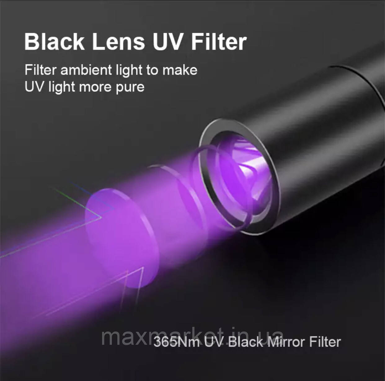 Детектор валют кишеньковий ліхтарик для перевірки грошей 365 Нм