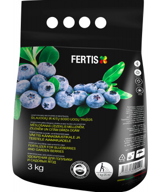 Добриво для лохини та садових ягід Fertis НПК 12-8-16+МЕ 3 кг Литва
