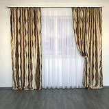 Готові штори на тасьмі Штори блекаут Штори 150 на 270 Якісні штори Цвіт Капучино, фото 3