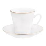 Чашка с блюдцем "Черный кофе. Золотой кантик", артикул: 48122