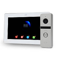 Комплект Wi-Fi відеодомофона 7" ATIS AD-770FHD/T-White з підтримкою Tuya Smart + AT-400FHD Silver
