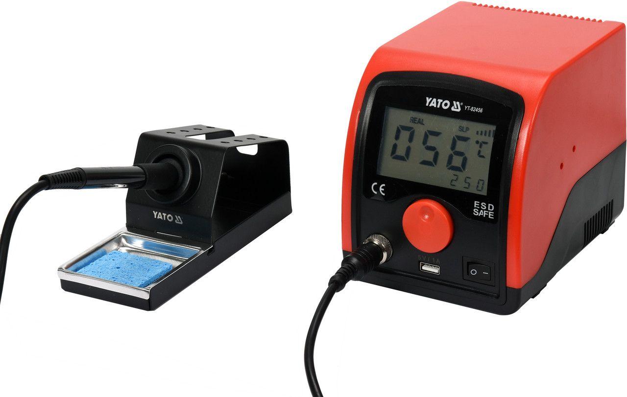 Паяльна станція з РК-дисплеєм YATO 75 Вт 200-480 °C жало тип 900М