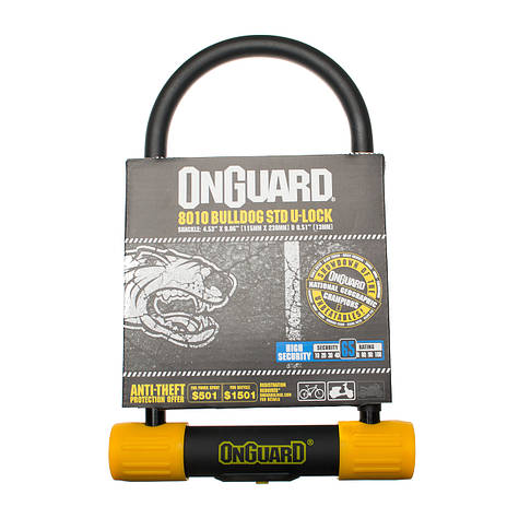 Велозамок Onguard U-lock 8010 BULLDOG STD 115x230 Black Yellow, фото 5