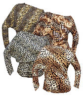 Жіноча блуза леопард, кофта жіноча кажан