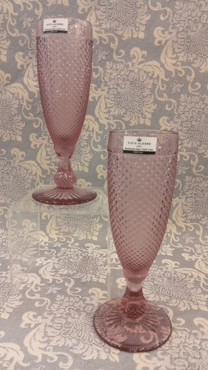 Набір келихів для шампанського 4шт рожеві Bicos  49001544
