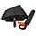 Чоловіча парасоля напівавтомат з ручкою гак від Bellissimo, чорний, 0453BL-1, фото 2