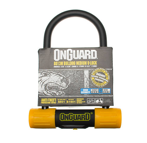 Велозамок Onguard U-lock 8013М BULLDOG Medium 90x175 Black Yellow, фото 5