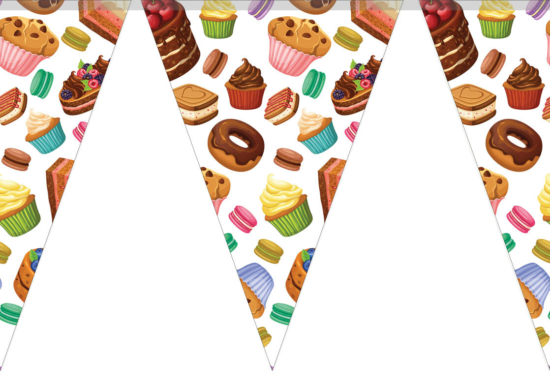 Гирлянды бумажные "Десерты"