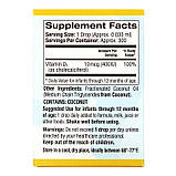 Вітамін Д-3 для дітей, Baby Vitamin D3, California Gold Nutrition, у краплях, 400 МО (10 мкг), 10 мл, фото 4