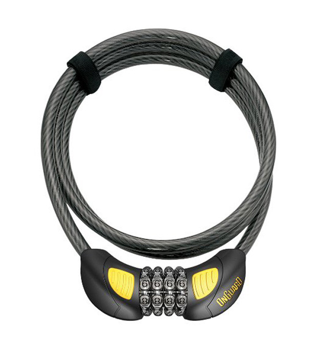 Велозамок кодовий Onguard 8064 TERRIER GLO Combo GLO 185см х 10мм Black