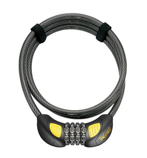Велозамок кодовий Onguard 8064 TERRIER GLO Combo GLO 185см х 10мм Black, фото 1