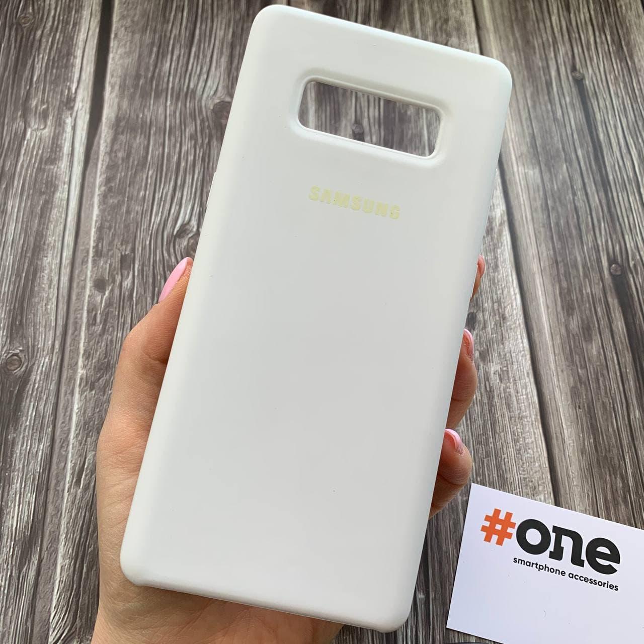 Чохол для Samsung Galaxy Note 8 Silicone Case з мікрофіброю накладка силіконовий чохол на самсунг нот 8 білий