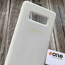 Чохол для Samsung Galaxy Note 8 Silicone Case з мікрофіброю накладка силіконовий чохол на самсунг нот 8 білий, фото 5
