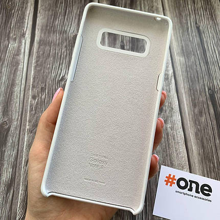 Чохол для Samsung Galaxy Note 8 Silicone Case з мікрофіброю накладка силіконовий чохол на самсунг нот 8 білий, фото 3