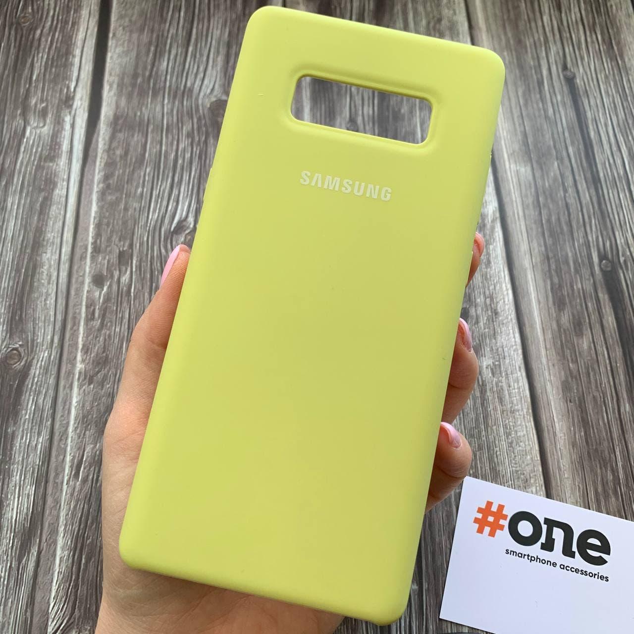 Чохол для Samsung Galaxy Note 8 Silicone Case з мікрофіброю накладка силіконовий чохол на самсунг нот 8 фісташковий