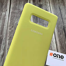 Чохол для Samsung Galaxy Note 8 Silicone Case з мікрофіброю накладка силіконовий чохол на самсунг нот 8 фісташковий, фото 5