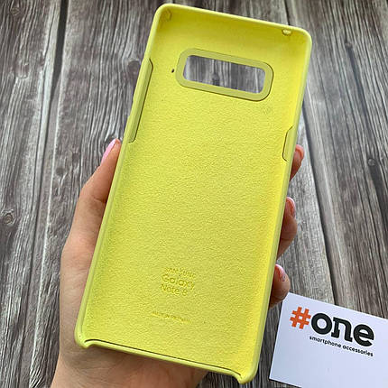 Чохол для Samsung Galaxy Note 8 Silicone Case з мікрофіброю накладка силіконовий чохол на самсунг нот 8 фісташковий, фото 3