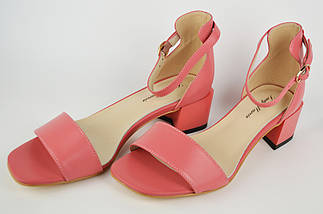 Босоніжки на невисокому каблуці Lady Marcia 18733 37 Рожевий шкіра 36, фото 3