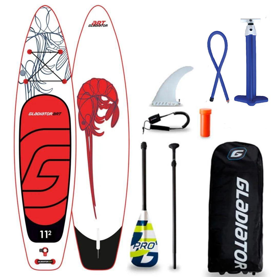Сапборд Gladiator ART 11'2" x 32" SHRIMP 2021 — надувна дошка для САП серфінгу, sup board