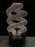 3D Світильник, "Спіралька", Хороший подарунок чоловікові на день народження, Подарунок для улюбленого чоловіка, фото 7