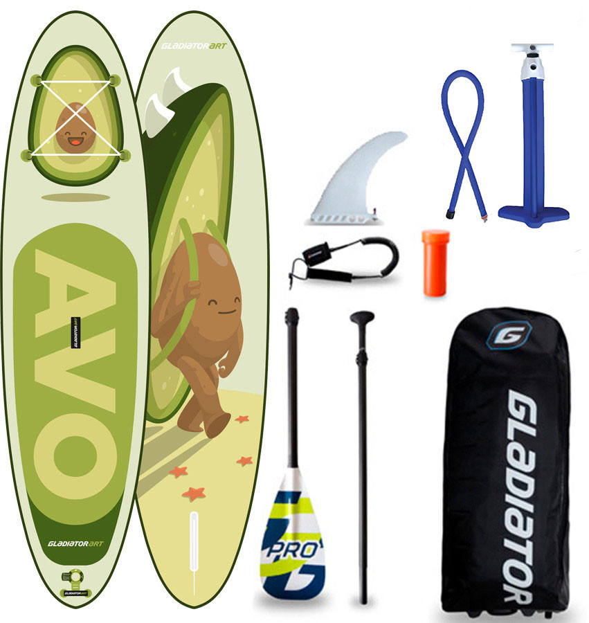 Сапборд Gladiator ART 10'8" x 34" AVO 2021 — надувна дошка для САП серфінгу, sup board