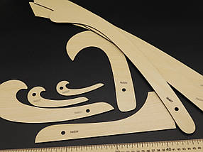 Дерев'яні лінійки. Набір лекал., фото 5