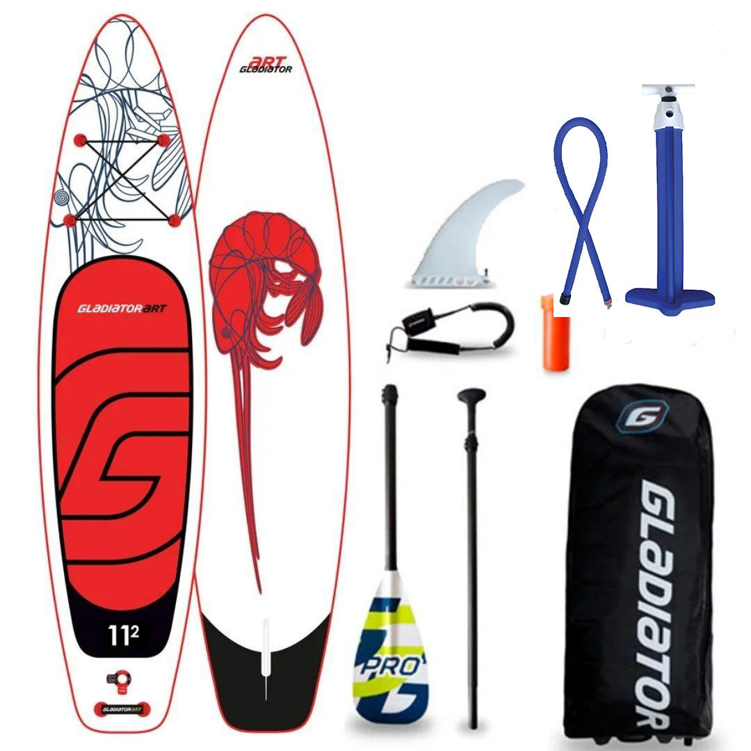 Сапборд Gladiator ART 12'6" x 32" SHRIMP 2021 — надувна дошка для САП серфінгу, sup board