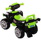Дитяча каталка-толокар Квадроцикл Bambi M 3502-2-5 чорно-зелений, фото 3
