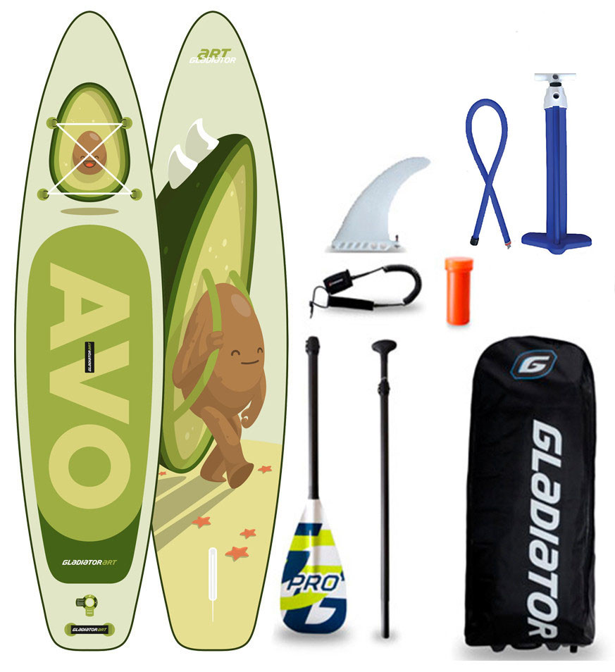 Сапборд Gladiator ART 11'2" x 30" AVO 2021 — надувна дошка для САП серфінгу, sup board