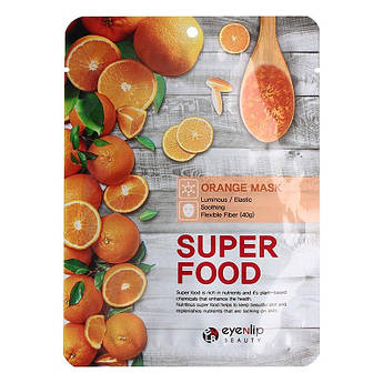 Тканинна маска для обличчя з апельсиновим екстрактом Eyenlip Super Food Mask Orange 23 мл