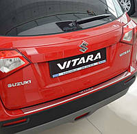 Накладка на бампер с загибом Suzuki Vitara с 2015 г. (NataNiko)