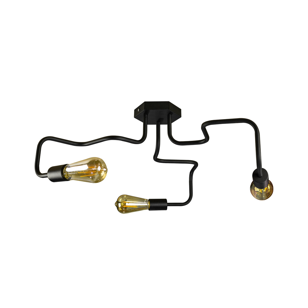 Стельова люстра павук лофт чорна 3 лампи Laminari NL 5526-3, фото 1