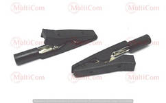 09-00-022BK. Затиск під щуп тестерний "крокодил", пластиковий, довжина-40мм, чорний