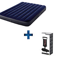 Матрац надувний пляжний Надувні матраци для плавання двомісний Intex 183х203 пляжні надувні матраци