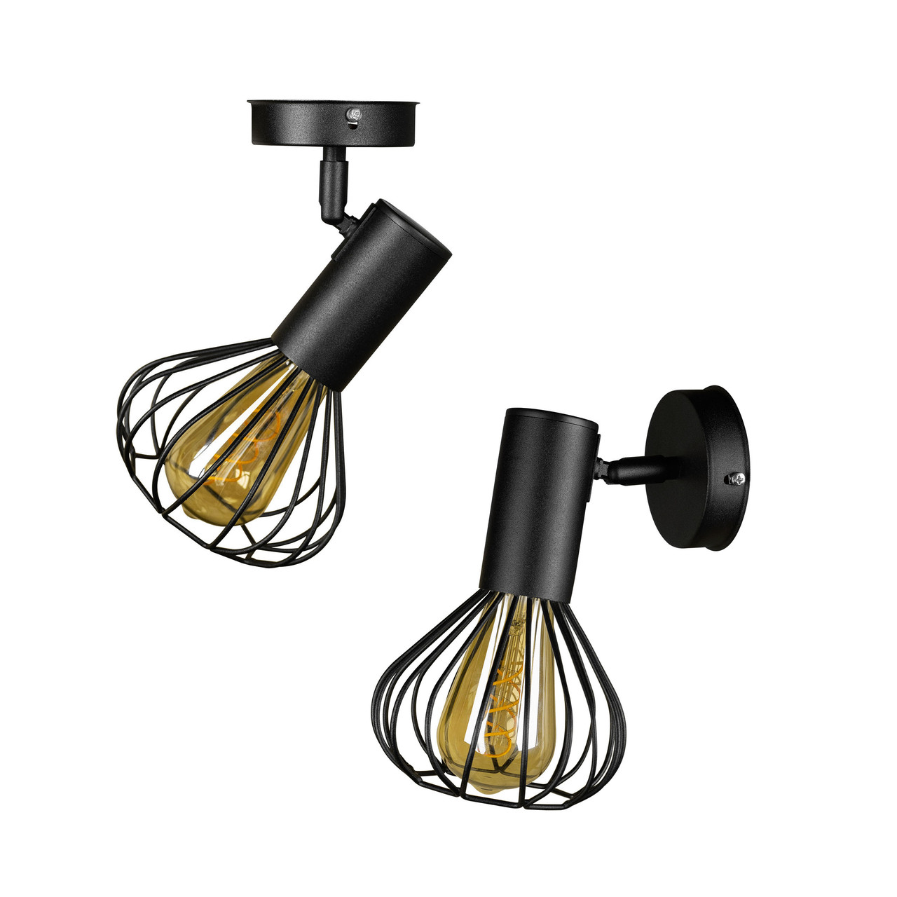 Стельовий поворотний світильник лофт Е27 Lotus NL 1415-1, фото 1