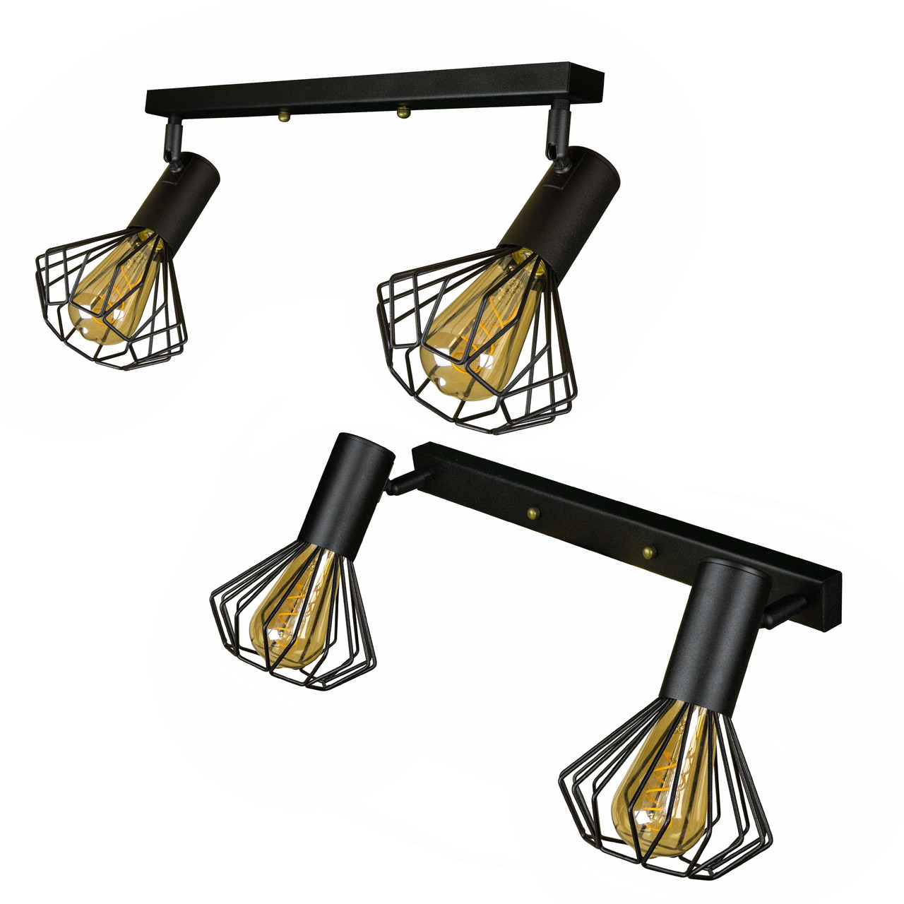 Світильник на планці з поворотними плафонами 2-Е27 Diadem NL 2215-2, фото 1