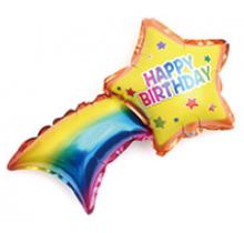 Фольгована кулька міні-фігура зірка Happy Birthday 33х45см Китай