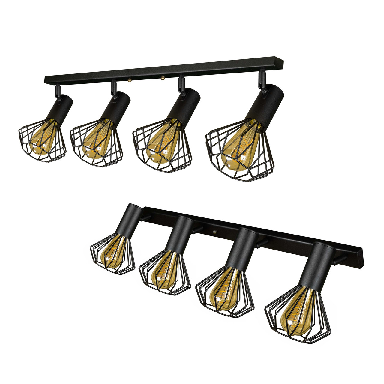 Світильник на планці з поворотними плафонами 4-Е27 Diadem NL 2215-4, фото 1