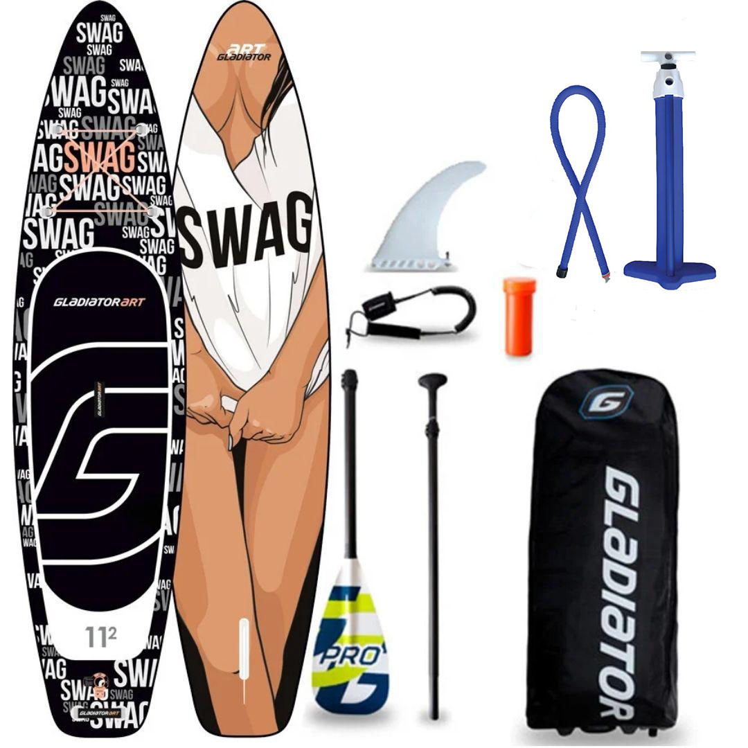 Сапборд Gladiator ART 12'6" x 32" SWAG 2021 (уцінка) — надувна дошка для САП серфінгу, sup board