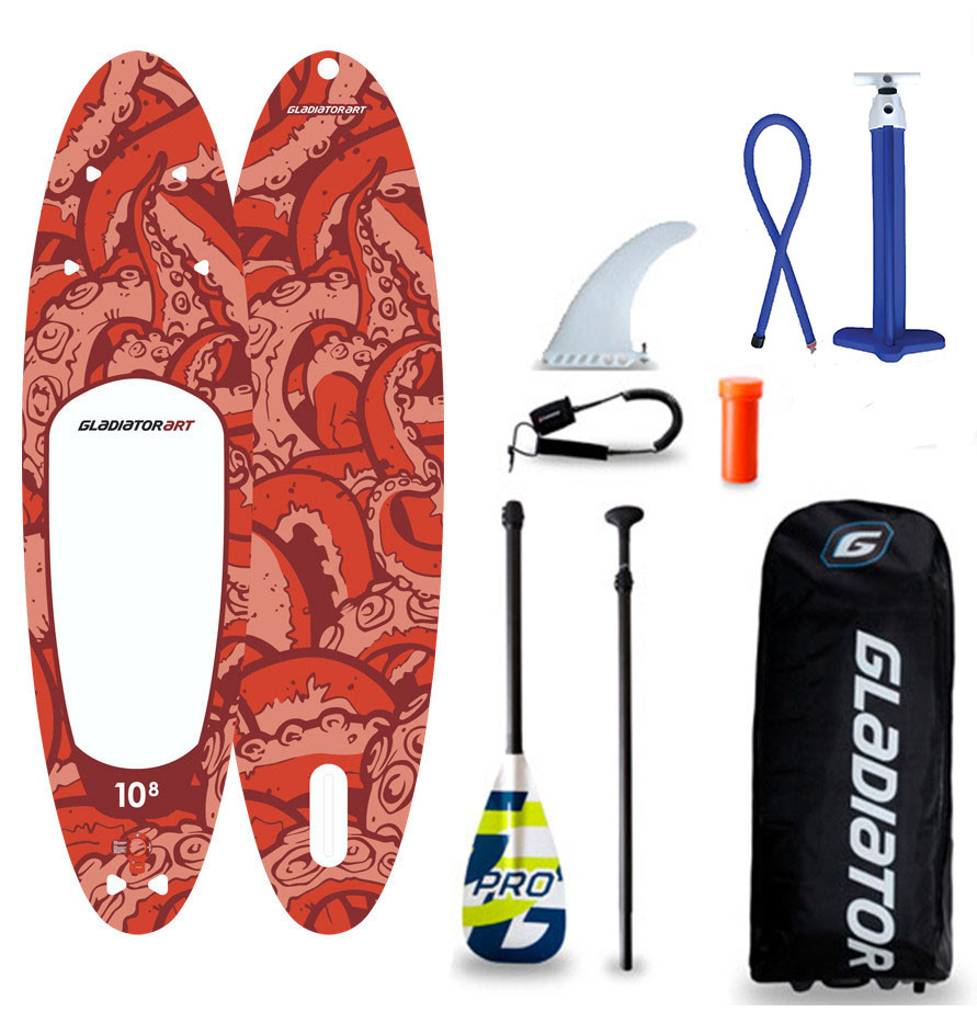 Сапборд Gladiator ART 10'8" x 34" OCTOPUS 2021 — надувна дошка для САП серфінгу, sup board