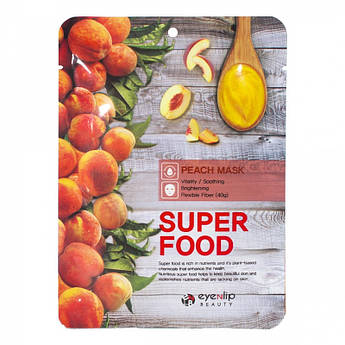 Тканинна маска для обличчя з екстрактом персика Eyenlip Super Food Mask Peach 23 мл.