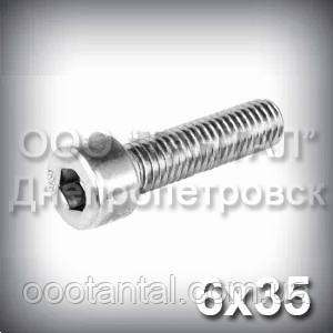 Гвинт М6х35 шестигранний шліц ГОСТ 11738-84 (DIN 912, ISO 4762) оцинкований із циліндричною головкою, фото 1