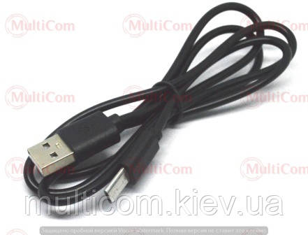 05-09-076W. Шнур USB штекер А - штекер miсro USB подовжений, чорний, 1м