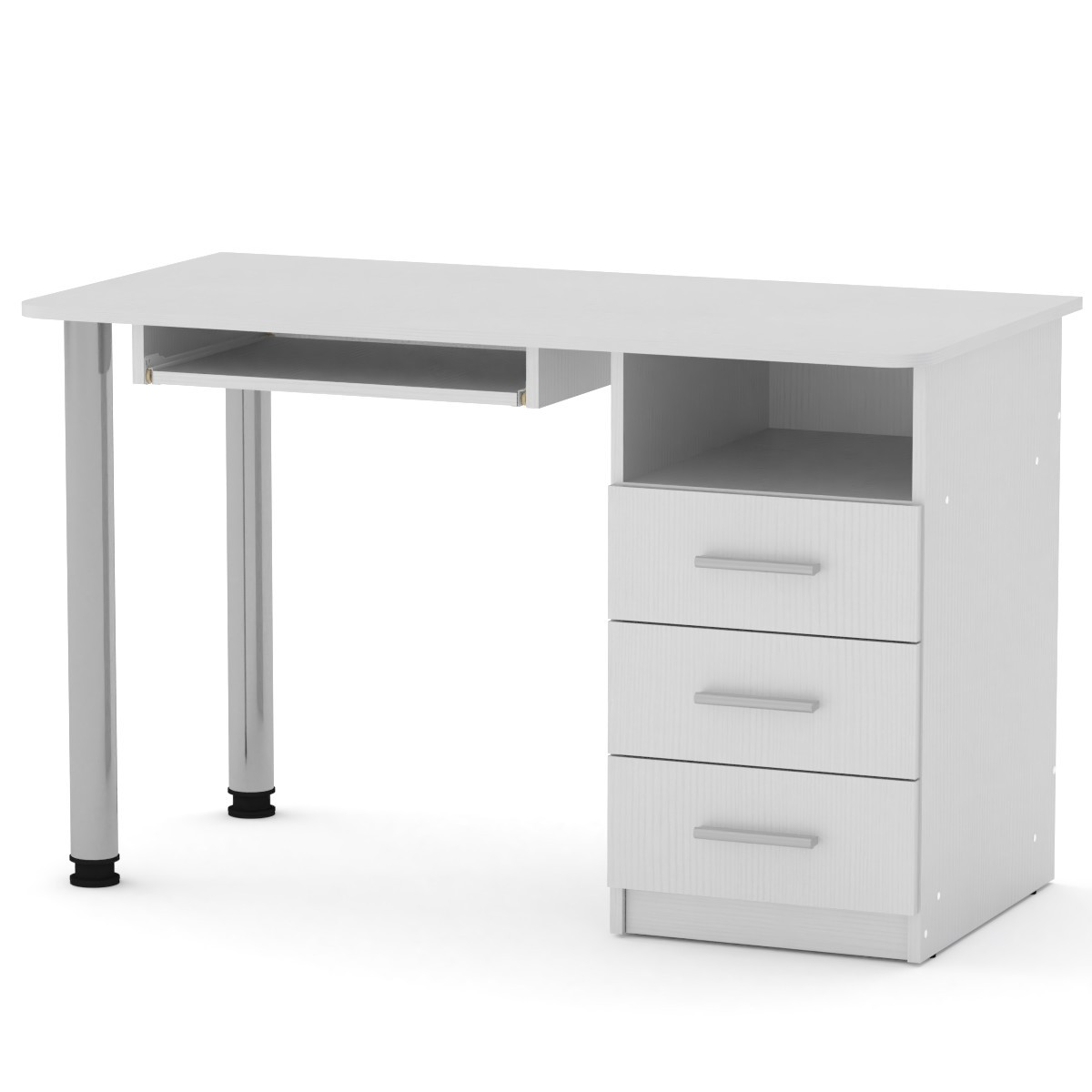 Письмовий стіл СКМ-9 німфея альба (білий) Компаніт (120х60х74 см), фото 1