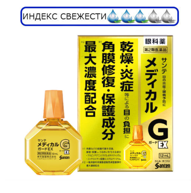 Sante Medical Guard Глазные капли с витамином B2 для защиты и восстановления роговицы, 12 мл