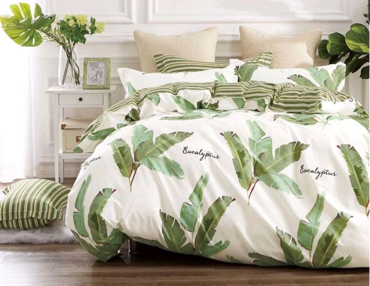 Постільна білизна евро розмір бязь «Евкаліпт», фото 1