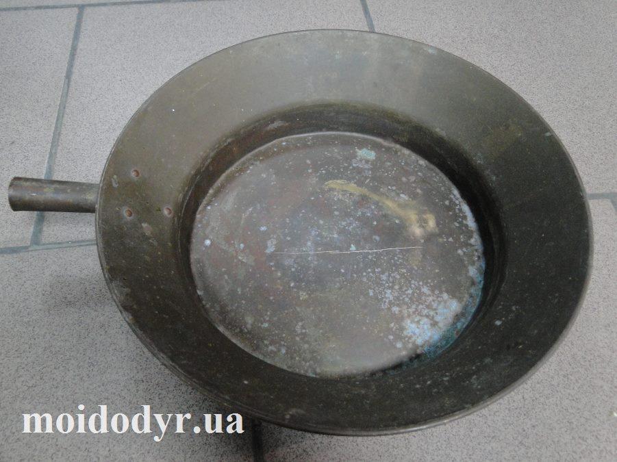 Мідний таз з ручкою для приготування їжі (300 мм х 70 мм (h))