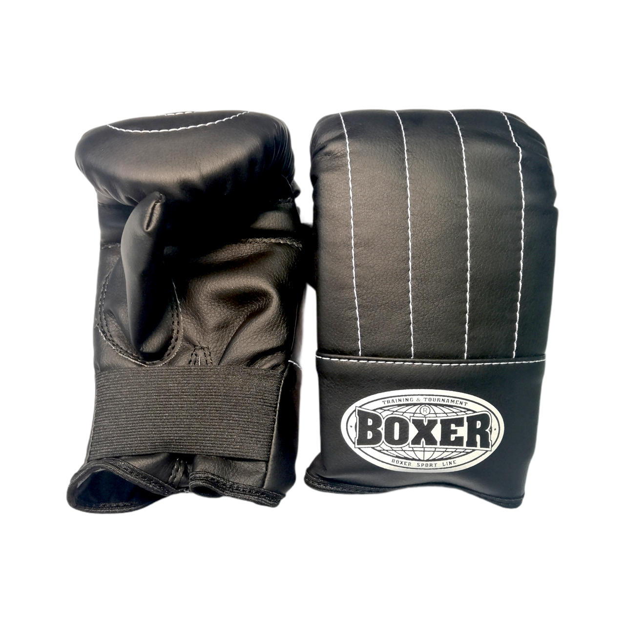 Перчатки Тренировочные L кожвинил, черные BOXER