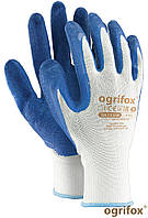 Рукавиці робочі з латексним покриттям OX-LATEKS OGRIFOX (біло-сині) пара