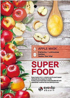 Тканинна маска для обличчя з екстрактом яблука Eyenlip Super Food Mask Apple 23 мл.